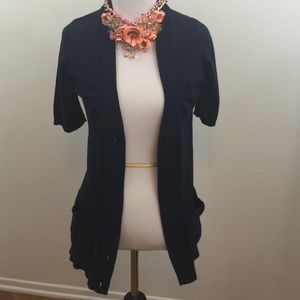 Anthropologie blue sweater cardigan